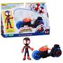 Imagem de Marvel Spidey And His Amazing Friends Miles Morales Com Motocicleta F7460 Hasbro