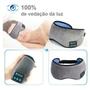 Imagem de Máscara de Dormir Tapa Olho Musical com Som Bluetooth Fone de Ouvido