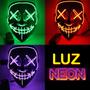 Imagem de Máscara De Led Neon Assustador Para Halloween Cosplay Festa Decoração Laranja - 203813