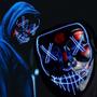 Imagem de Mascara Led Neon Fio Duplo Para festas Halloween Carnaval
