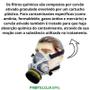 Imagem de Máscara Respirador Facial 1/4 Para Proteção Química Gases VOGA Com 1 Filtro para pintura contra vapores organicos absorção quimica gases acidos 