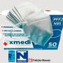 Imagem de Mascara Respirador N95/PFF2 EXMEDI Caixa com 50 UN CE0598 5 camadas duplo meltblow BFE 98% + feltro de coton + tnt spunb