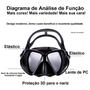 Imagem de Máscara Snorkel Mergulho Óculos Respirador Kit Conjunto Adulto Juvenil Ajustável ref: M-11