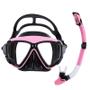 Imagem de Máscara + Snorkel Para Natação Lente de Vidro Temperado Boa Vedação Antiembaçante Acabamento Fino óculos de Mergulho