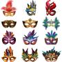 Imagem de Máscaras de papel de Mardi Gras Blulu para meninos e meninas, festa à fantasia