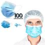 Imagem de Máscaras Descartável tripla Camada Azul Kit 100 unidades