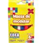 Imagem de Massa para Modelar Fofa 06 Cores 90G