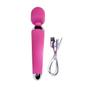 Imagem de Massageador Corporal Varinha Mágica Portátil Potente Bateria USB  6000 Rpm Rosa
