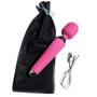 Imagem de Massageador Corporal Varinha Mágica Portátil Potente Bateria USB  6000 Rpm Rosa