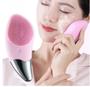 Imagem de Massageador Esponja Eletrica Limpeza De Pele Facial Sonic Rosa Claro