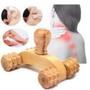 Imagem de Massageador Madeira Terapeutico Corpo Pescoço Costas Pés-Kit de Massagem Fisioterapia Bem Estar Relaxamento Anti Stress