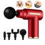 Imagem de Massageador Mini Fascial Gun Vermelho 6 Níveis