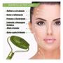 Imagem de Massageador Pro Facial Pedra Jade Roller + Guasha