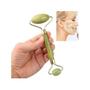 Imagem de Massagem Facial Anti Rugas Rolo Pedra De Jade + Placa Gua Sha Para Rosto Lifting Para Skin Care