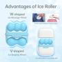 Imagem de Massagem fria azul Ice Roller ONLYSKY BEAUTY para rosto e corpo