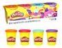 Imagem de Massinha Modelar Play Doh Hasbro 4 Potes Com Cores Variadas 