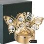 Imagem de Matashi 24K Gold Plated Music Box Plays Memory with Crystal Double Butterfly Figurine Tabletop Showpiece for Living Room Gift for Musician Dia das Mães Natal Dia dos Namorados Housewarming Presente