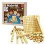 Imagem de Material Dourado Educativo 74 Peças Didático Para Matemática - Pais e filhos