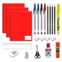 Imagem de Material escolar kit com 22 peças, escolha a cor do caderno Grande