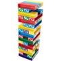 Imagem de Mattel Games UNO StackoGame para crianças e família com 45 blocos de empilhamento coloridos, bandeja de carregamento e instruções, é um ótimo presente para crianças de 7 anos ou mais (43535)