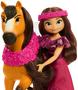Imagem de Mattel Spirit Untamed Miradero Festival Lucky Doll (7-in) com Vestido, Coroa Floral, Brush & Spirit Horse (8-in) com Long Mane, Floral Garland, Man blanket de cavalo, grande presente para idades 3 anos de idade e up