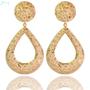 Imagem de Maxi Brinco Feminino Banhado a ouro 18k Festa Dourado Grande