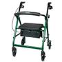 Imagem de McKesson Rollator Walker com assento e rodas, leve, alumínio, 300 lbs capacidade de peso, verde, 1 contagem