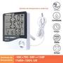 Imagem de Medidor Digital de Umidade e Temperatura LCD - Interno/Externo com Relógio