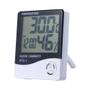 Imagem de Medidor Digital de Umidade e Temperatura LCD - Interno/Externo com Relógio