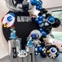 Imagem de Mega Kit 155 Un, Balão Astronauta 75cm + Balão Bexiga Brilhantes + Balão Estrelas Metalizadas, Balão Temático Astronauta