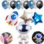 Imagem de Mega Kit 155 Un, Balão Astronauta 75cm + Balão Bexiga Brilhantes + Balão Estrelas Metalizadas, Balão Temático Astronauta
