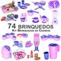 Imagem de Mega Kit Infantil Mercado Comida Tabua Panela Fogão Fuê 74pç