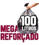 Imagem de Mega Reforçado Saco De Lixo 100 Litros 100 Un Preto
