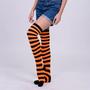 Imagem de Meia 7/8 Preta Listra Laranja Halloween Geek Sexy Cosplay