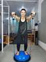 Imagem de Meia Bola Com Bomba E Alças Extensoras Mbfit Fitness Yoga Pilates Rpg Fortalecimento Equilibrio