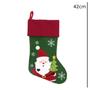 Imagem de Meia bota natalina decorativa  noel verde e vermelho 42cm