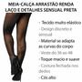 Imagem de Meia Calça com Detalhes Desenho Laço Strass Renda Trama Arrastão