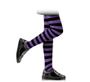 Imagem de Meia Calça Listrada 65cm Halloween Roxo com Preto