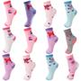 Imagem de Meia Cano Longo Infantil Menina Kit com 12 Pares