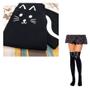 Imagem de Meia Cosplay 7/8 Modelo Gato Gatinha com Rabo + Meia Calça Arrastão: Estilo Colegial Geek Pin-up