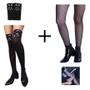 Imagem de Meia Cosplay 7/8 Modelo Gato Gatinha com Rabo + Meia Calça Arrastão: Estilo Colegial Geek Pin-up