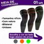 Imagem de Meia de Compressão Joelheira Com tiras autocolantes Ortopédica Flexível Elástica MBFit