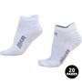 Imagem de Meia HUPI Casual Invisível Algodão Branco G - Kit 20 Pares