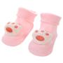 Imagem de Meia Infantil Bebe Menina 3D Patinha Rosa Pantufa Divertida