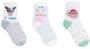 Imagem de Meia Infantil Meninas - Kit 3 Pares - Selene - 25/28 - Branco