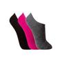 Imagem de Meia Lupo Sapatilha Sport C/ 3 Pares - Preto/Pink/Cinza