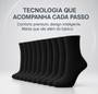 Imagem de Meia masculina kit 12 pares cano alto longo Sport preta confortavel