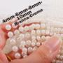 Imagem de Meia Pérola Adesiva Autocolante/Cor Branca, Creme Tamanho 4mm-6mm-8mm-10mm, Cartela Adesiva Meia Pérola Artesanato