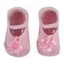 Imagem de Meia Sapatilha com Flor RN Veste 13 ao 16 Rosa  Rikam  02119.RN