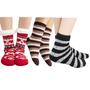 Imagem de Meia Térmica Lã Forrada Pelúcia Antiderrapante + 2 Pares de Meias Soft = Kit 3 Pares Sortidos